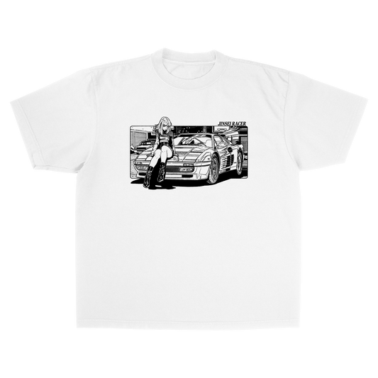 TESTAROSSA TEE WHITE MANGA